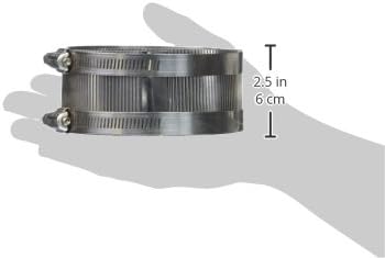 Eastman 4 Inch x 2 Inch No-Hub Coupling with Stainless Steel Clamps, 43419