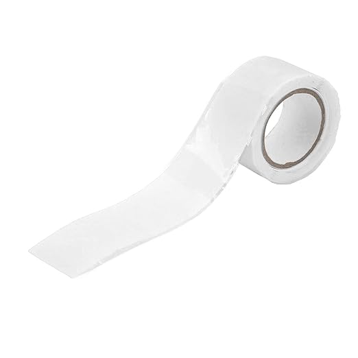 Self Fusing Silicone Tape, Waterproof Insulation Adhesive Tape, 2 Rolls 1.5m x 2.5cm - Heat, Easy Tear, Durable Pipe and Hose Repair Solution (White)