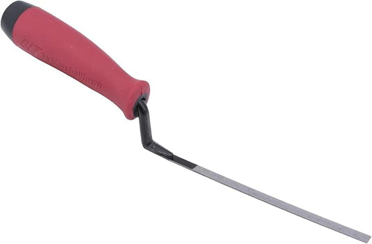 MARSHALLTOWN QLT Tuck Pointer, 6 1/2 x 1/4 Inch, Soft Grip Handle, Tuck Pointing Trowel for Brick and Mortar Joints, TPSG614