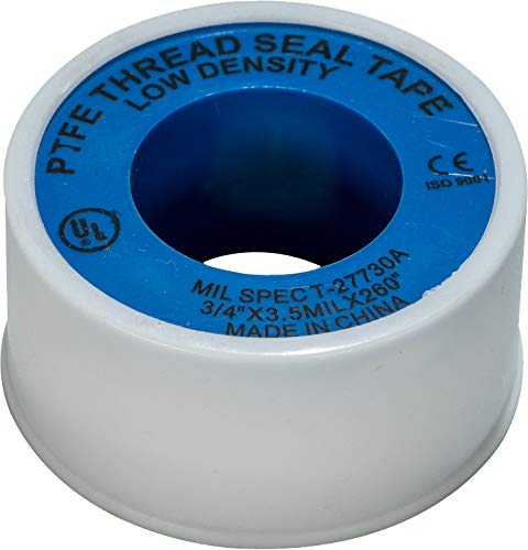 Weld-On 87750 Thread Seal Tape with PTFE, 3/4 inch by 260 inches, White