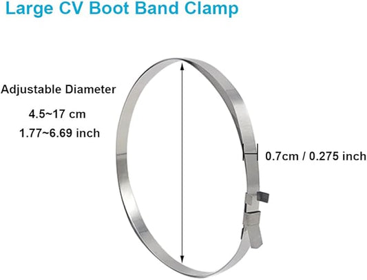 Drive Shaft CV Boot Band Clamps - Axle Boot Clamps Universal Adjustable Stainless Steel CV Boot Clamp for CV Boots & Joints 24Pcs(12pcs Large+ 12pcs Small)