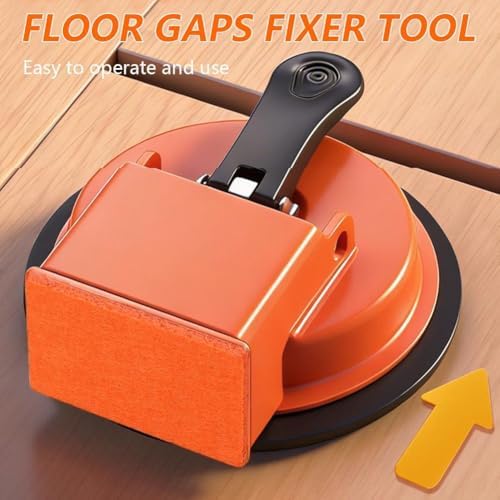 Floor Gap Fixer Tool- Strong Suction Cup, Plank Grabber with Suction Cup, Flooring Gap Repair Tool for Wood, Tile, Vinyl & Laminate Flooring | Floor Installation & Repair Kit (Suction Cup + Hammer)