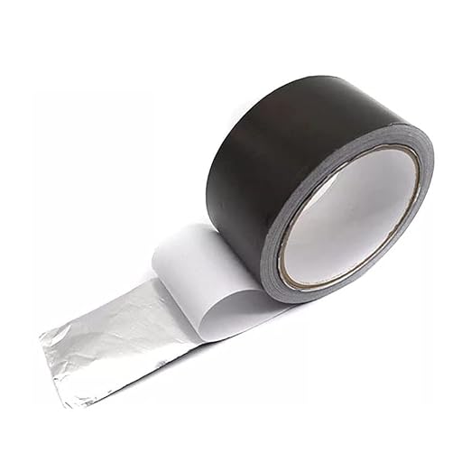 2 Inch Black Aluminum foil Duct Tape, Professional Grade Roll Adhesive Sealing Tape for HVAC, Refrigerator, Freezer, Insulation, Patching Hot & Cold Air Ducts, Sealing, etc. (10M)