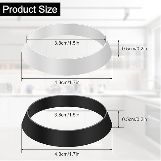 20 Pcs Sink Drain Gasket,Seal Ring Waste Pipe Washer, Slip-Joints Washers, Rubber Gasket Washers Plumbing for 1 1/2 Inch Drain Pipe Sink Drains, White
