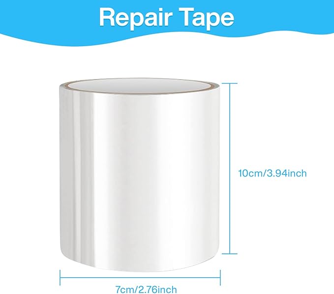 Pool Patch Repair Kit - Strong Adhesive Waterproof Tape for Inflatable Above Ground Pools & Hot Tubs, TPU 5in X 5ft Pool Liner Patch Kit- Fix Leaks Fast, UV Resistant Underwater Pool Patch Kit