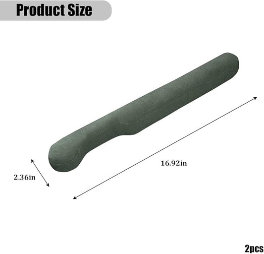 2PCS Car Seat Gap Filler, 2PCS Leather Between Chair Console Gap Plug to Impede ltems from Dropping, Automotive Interior Seat Seam Guard Stopper, Universal for Sedan RV Truck (Green)