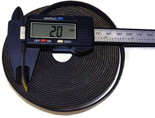 ACCORDION BELLOWS REPAIR SEAL TAPE ROLL ITALIAN MADE SELF ADHESIVE 16 FEET ROLL SIZE: (8MM WIDE X 2MM THICKNESS)