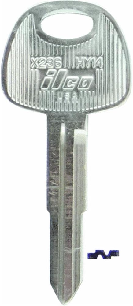 KABA ILCO HY14-X236 Master Key Blank For Hyundai Elantra 1996-1999, Tiburon 1997-1999