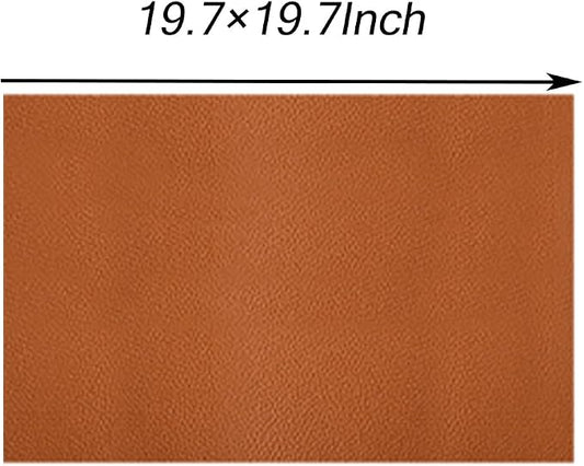 Faux Leather Repair Patch 19.7 × 19.7In,Yellow Self - Adhesive Leather Repair, 2.5MM Thick Upholstery Leather for Upholstery Crafts, DIY Sewing, Sofas, Furniture, Car Seats, Chairs(1Pcs)