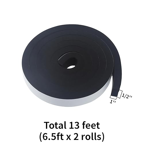 High Density Foam Tape - 1'' x 1/2'' x 13Ft Weatherproof Adhesive Prevent Condensation Heat Resistant Flame Retardant Weather Stripping Easy to Cut & Install & Remove for Car Doors Pipes Windows