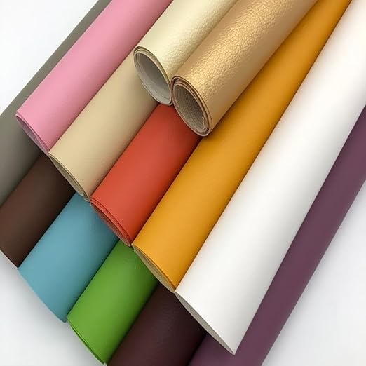 Self Adhesive Leather Repair Patch Dark Red Faux Leather Fabric 19.7 x 54 Inch Leather Repair Tape Kit for Upholstery, Furniture, Couch, Sofa, Car Seats, Chairs