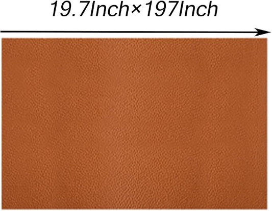 Faux Leather Repair Patch 19.7 × 197In,Gray Self - Adhesive Leather Repair, 2.5MM Thick Upholstery Leather for Upholstery Crafts, DIY Sewing, Sofas, Furniture, Car Seats, Chairs(1Pcs)
