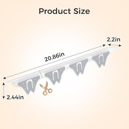 Silicone Stove Gap Covers with Stainless Steel, Oven Gap Filler Seals Gaps Between Stovetop and Counter, Stove Gap Guards Range Trim Kit, Easy to Clean Stove Gap Guard (Clear 2 Pack,20.86")