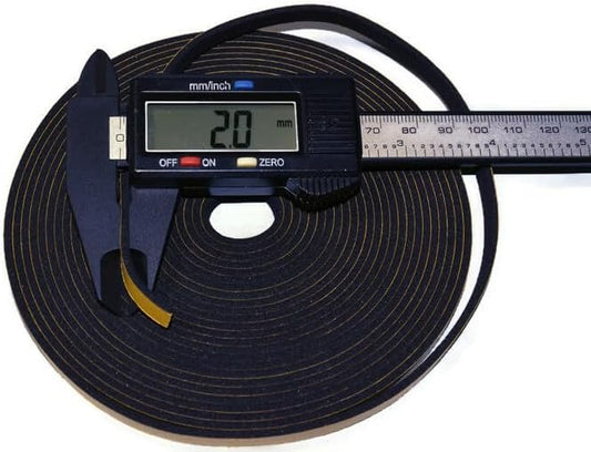 ACCORDION BELLOWS REPAIR SEAL TAPE ROLL ITALIAN MADE SELF ADHESIVE 16 FEET ROLL SIZE: (10MM WIDE X 2MM THICKNESS)