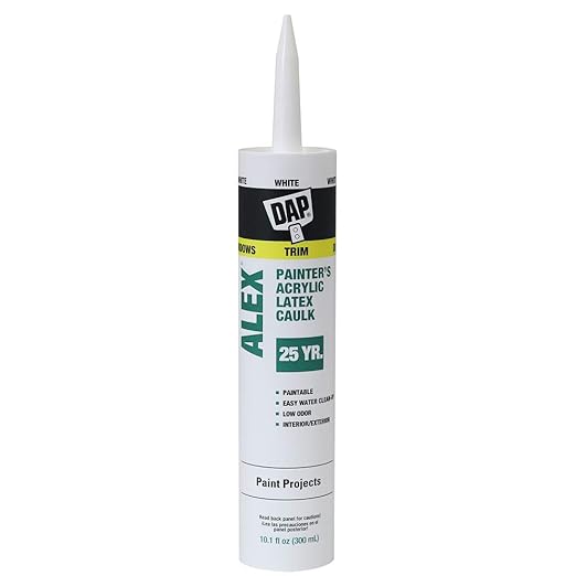 DAP Alex Painter's Acrylic Latex Caulk, White, 10.1 Oz, 30 Pack (7079818609)