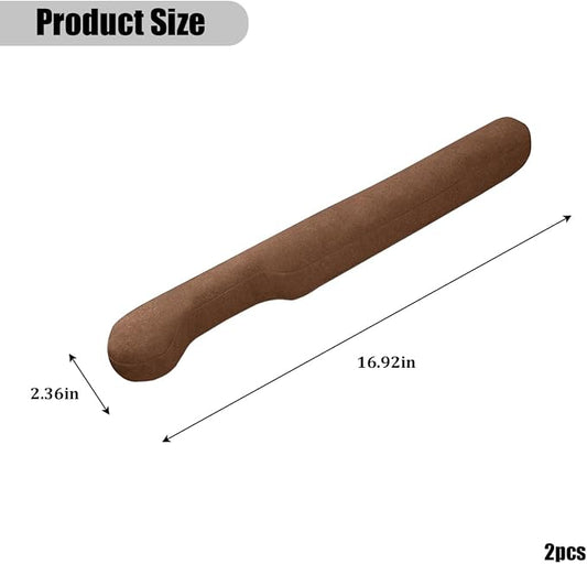 2PCS Car Seat Gap Filler, 2PCS Leather Between Chair Console Gap Plug to Impede ltems from Dropping, Automotive Interior Seat Seam Guard Stopper, Universal for Sedan RV Truck (Brown)