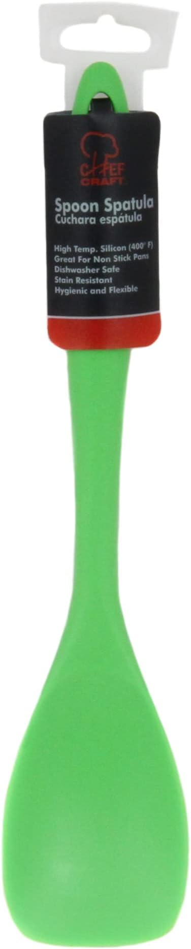 Chef Craft Premium Silicone Spoon Spatula, 11.5 inch, Green