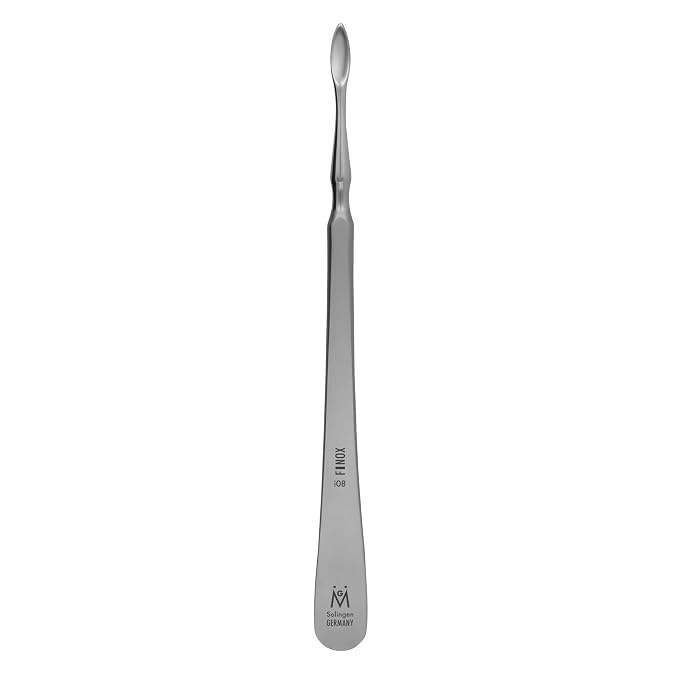 GERMANIKURE 5pc Manicure Set with Mustache Scissors in Light Gray Suede Case - Made in Germany, FINOX Stainless Steel Tools – Professional Mens Grooming Kit