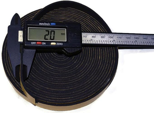 ACCORDION BELLOWS REPAIR SEAL TAPE ROLL ITALIAN MADE SELF ADHESIVE 16 FEET ROLL SIZE: (12MM WIDE X 2MM THICKNESS)