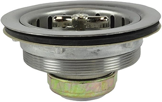 DANCO Twist Tight Kitchen Sink Strainer Assembly, 3-1/2 inch, Stainless Steel, 1-Pack (81077)