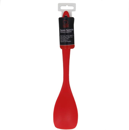 Chef Craft Premium Silicone Spoon Spatula, 11.5 inch, Red
