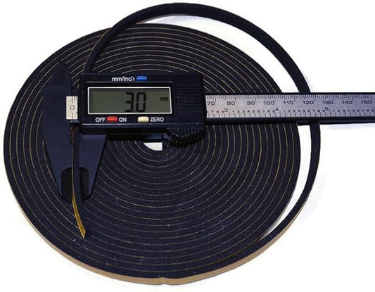 ACCORDION BELLOWS REPAIR SEAL TAPE ROLL ITALIAN MADE SELF ADHESIVE 16 FEET ROLL SIZE: (6MM WIDE X 3MM THICKNESS)