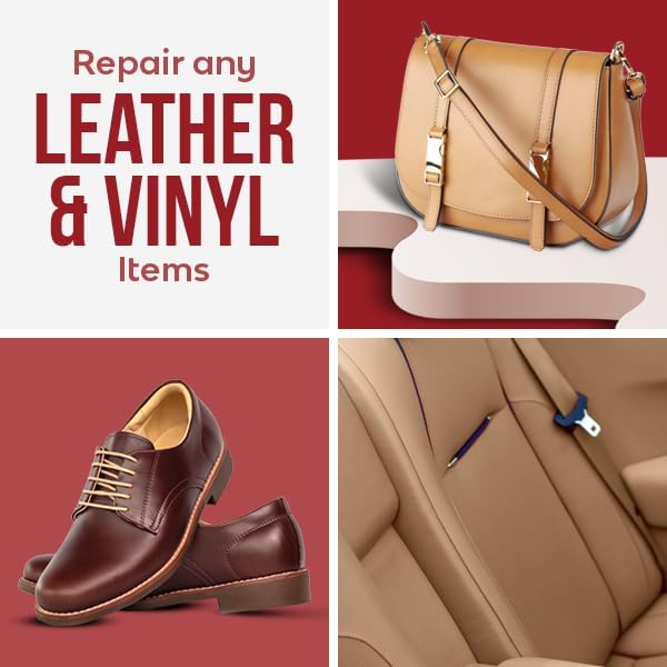 Blend It On Extra Large Leather Repair Kit, 6 Full Ounces for Furniture, Jacket, Sofa, Car Seat, Boots, Easy Instructions to Match Colors, Restore Any Material No Mixing Chart Needed (Red Mix)