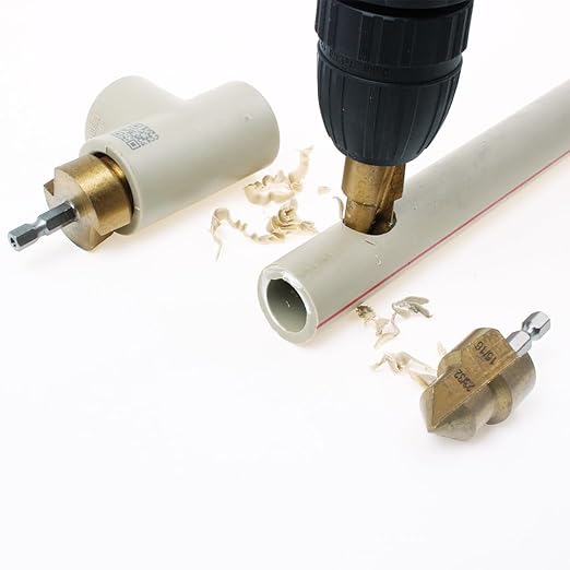 3Pack PPR Lifting Stepped Drill Bit Reamer Drill for Water Pipe Tube Repair Drill Connection Tool for 1/2" 3/4" 1inch Pipes 1/4 Hex Shank Quick Change