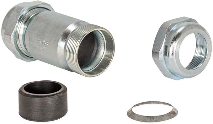 Eastman 4-1/8 Inch Long Pattern Compression Coupling, 3/4 Inch IPS, Galvanized Steel, 20564