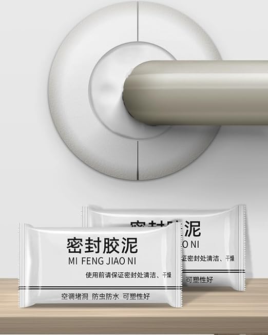 Pack of 8 Waterproof White Sealing Putty - Sealing Clay Sealant Mastic Duct Seal Repalr Professlonal Strength Fast-Setting for Pipes, Wall Holes, Air Conditioning Hole, Drain Connectlon
