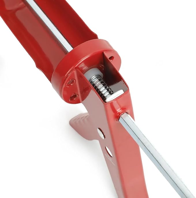 9-Inch Caulk Gun with Drip Control, Manual Sealant Applicator for Standard Cartridges, Smooth Rod Caulking Tool for Home Repair and DIY Projects