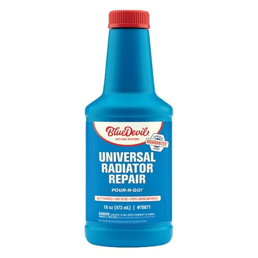 BlueDevil Pour-N-Go Universal Radiator Repair | DIY Permanent Automotive Leak Repair | Seal & Stop Leaks in Automotive Cooling Systems | 16 oz. | Gas or Diesel Multi-Vehicle Formula