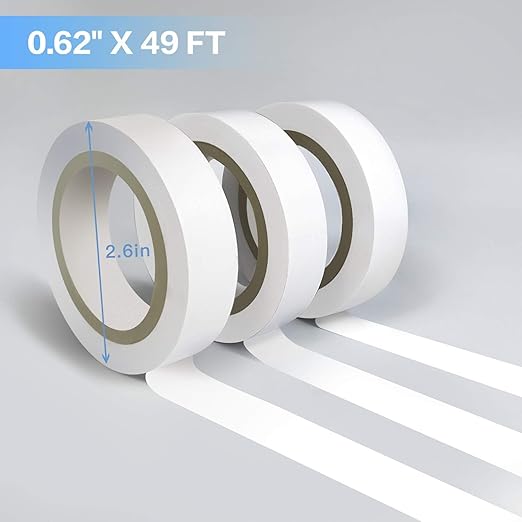 Wapodeai 6PCS (3 Black + 3 White) Electrical Tape, Premium Waterproof Tape, Flame Retardant Indoor Outdoor High Temperature Resistance Electric Tape, 0.62 in X 49 ft