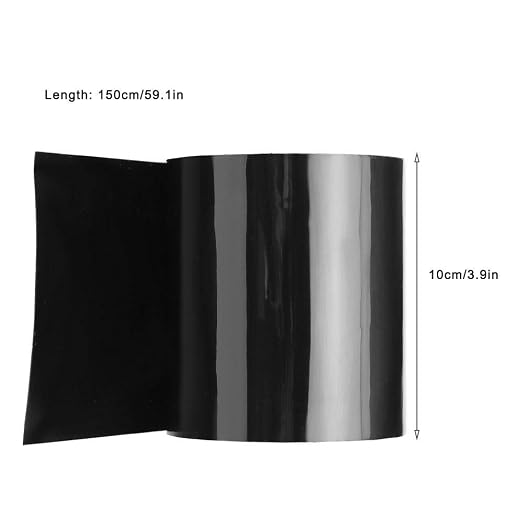 Fdit Flexible Waterproof Tape, Super Strong Adhesive Patch, Black, 150x10cm, PVC Material, for Water Pipes, Faucets, PE Pipes, Plastic Basins