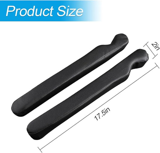 Mandark Car Seat Gap Filler, 2PCS Leather Vehicle Gap Stopper to Fill Between Seat and Console, Automotive Crevice Plug Blocker Accessories from Dropping, Universal for SUV, Sedan, Truck (Black)