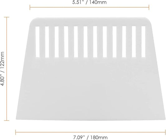 Plastic Putty Knife, 7 Inch Scraper Tool, Flexible Spackle Spreader Smoothing Tool for Paint, Wall Paper Treatment, Windshield, Drywall, Decals, Patching, Painting, White