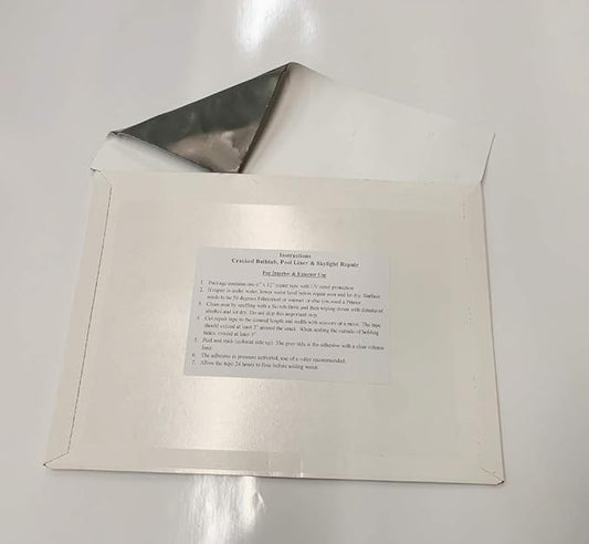 A.A Stick N Repair Cracked Bathtub, Pool Liner, Roof, Skylight, Vinyl Skirting, Siding Repair Kit (White)