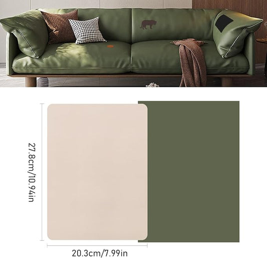 SYLVASS Self Adhesive Leather Repair Patches for Couch, Sofas, Furniture, Car Seats, Office Chairs, Pack of 2 Beige