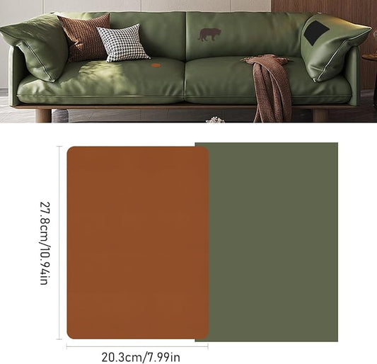 SYLVASS Self Adhesive Leather Repair Patches for Couch, Sofas, Furniture, Car Seats, Office Chairs, Pack of 2 Tan