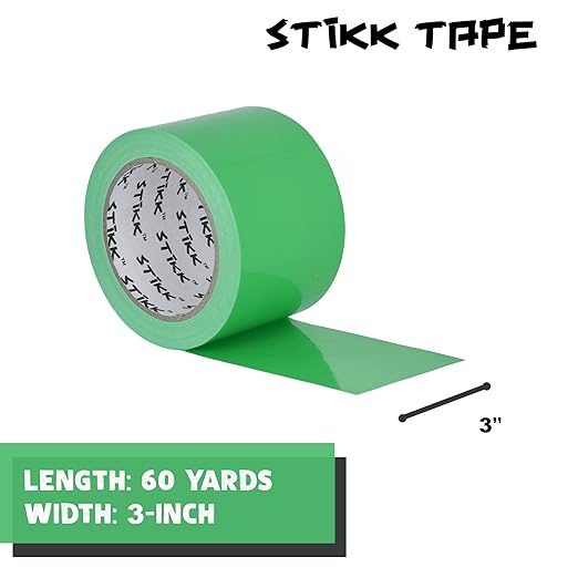 STIKK Duct Tape - Light Green Duck Tape - 3 inch x 25 Yards - Heavy Duty Tape for Repairs, Household Projects - for Commercial HVAC and Construction - Effective Heavy Duty Waterproof Duct Tape