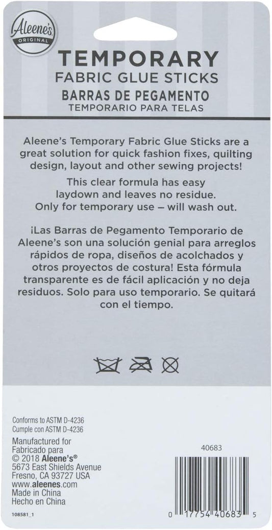 Aleene's No-Sew Temporary Fabric Glue Sticks, .28oz 2-Pack