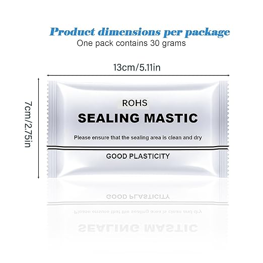 8-Pack 240 Grams in Total White Seal Putty Waterproof Duct Seal Repair Sealing Clay, Quick Mending Mud for Drain Connection,Air Conditioning Hole, Wall Hole