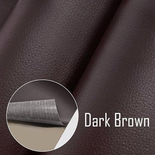 20 X 78 Inches Leather Repair Kit for Furniture, Waterproof Leather Tape Patch Couch Covers Car Seat Repair Self Adhesive Leather Repair Kit (Dark Brown)