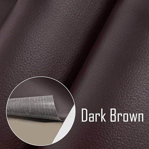 16 X 40 Inch Large Dark Brown Leather Repair Patch, Self Adhesive Waterproof Leather Tape for Furniture, Vinyl Upholstery Repair Sticker Kit for Couch, Car Seats, Sofa & Bags