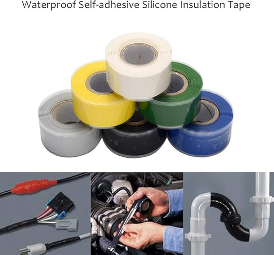 Pipe Repair Tape Stop Water Leak Burst Plumber Tap Waterproof BondingTape Tools Self Amalgamating,White