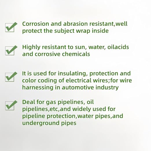 Pipe Wrap Tape 100' Length x 2" Width -10 Mil Thick,PVC Corrosion Protection,Width White Insulation Tape for Drain Pipe, Metal & Electrical Piping, Underground Pipe (2 Pack)