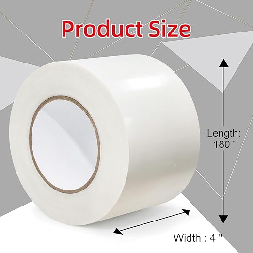 Vapor Barrier Tape - 4 inch x 180' Roll 8 Mil, Heavy Duty Waterproof, Polyethylene Repair Tape, Vapor Barrier Seam Tape for Industrial, Crawl Space, Roofs & Barrier Restoration