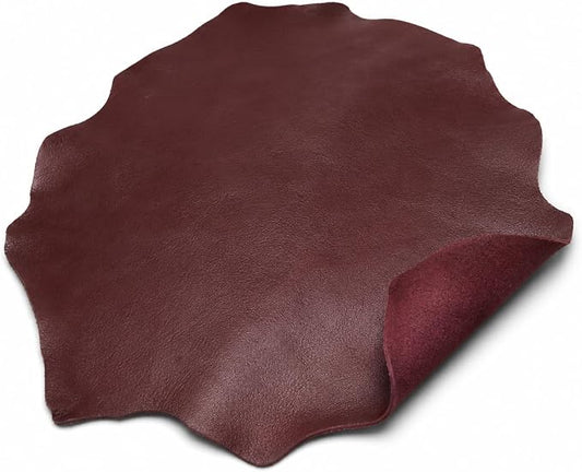 REED Leather HIDES - Cow Skins (100 Square Foot, Burgundy) | Arts and Crafts