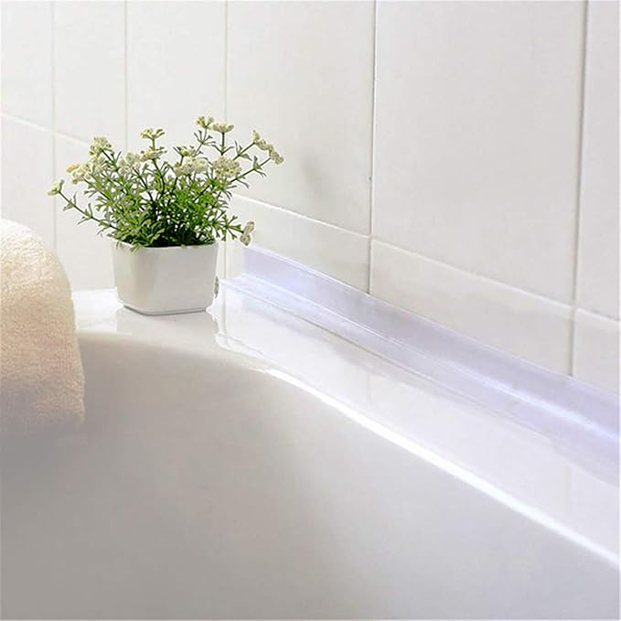 Caulk Strip Tape, Waterproof Dustproof PVC Self Adhesive Caulking Sealing Tape for Kitchen Sink Toilet Bathroom Shower Bathtub Wall(0.86" x11',Beige)