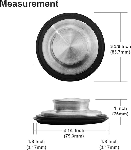 2PCS - Kitchen Sink Drain Strainer and Anti-Clogging Stopper Drainer Set for Standard 3-1/2 Inch